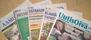 Jämijärven kirjastoon tilattuja sanomalehtiä