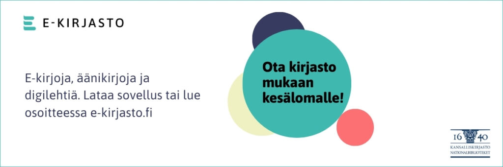 E-kirjaston mainos kesä 2026
